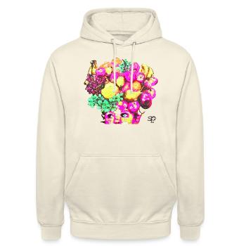 Fruit Girl - Unisex Hoodie - Vanille-Milchshake - Vorne - Alina (178cm) & Michal (187cm)
