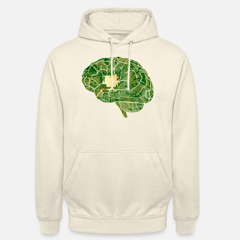 Brain Computer Chip Chip Computer - Unisex Hoodie - vanilla