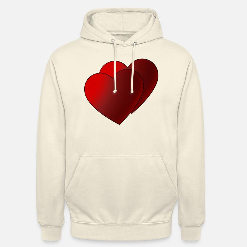 Cœur - Sweat-shirt à capuche unisexe - vanille