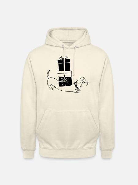 Weihnachtsdackel - Unisex Hoodie - Vanille-Milchshake
