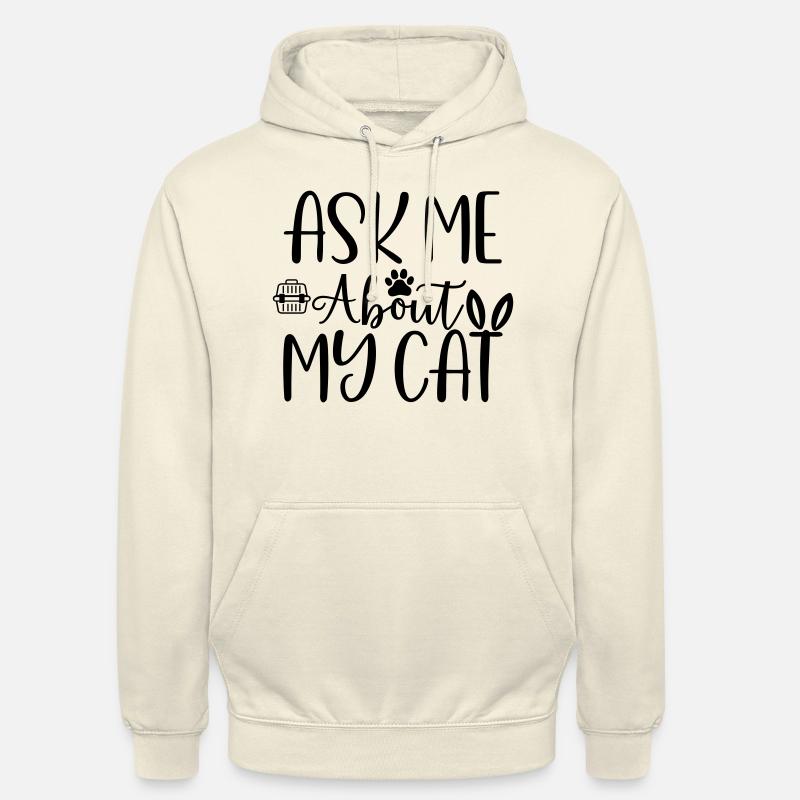 posez-moi des questions sur mon chat - demandez mon chat - Sweat-shirt à capuche unisexe - vanille