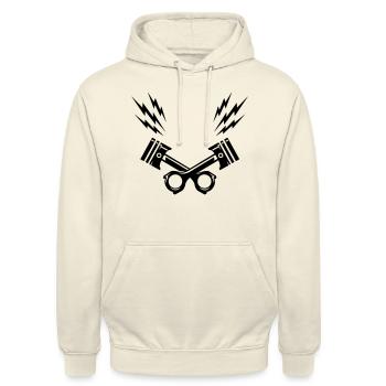biker - Unisex Hoodie - vanilla - Front - Alina (178cm) & Michal (187cm)