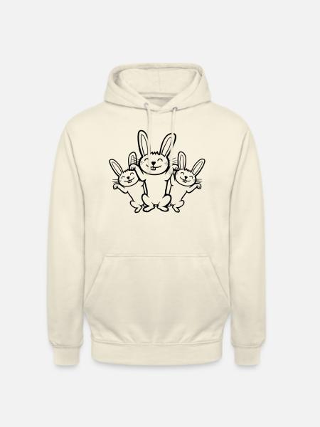 Team glückliche Häschen - Unisex Hoodie - Vanille-Milchshake