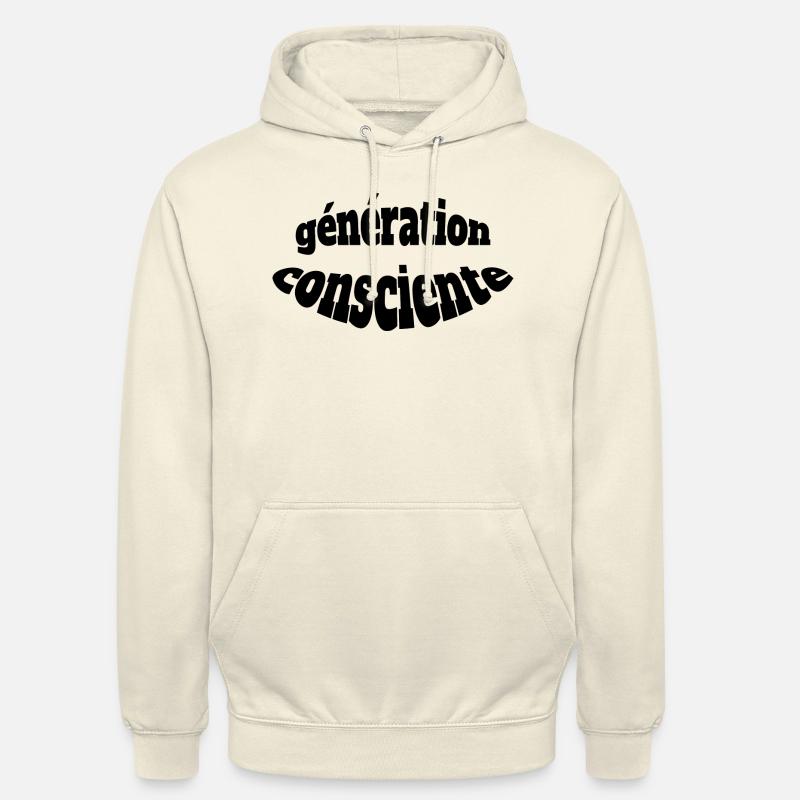 génération consciente - Sweat-shirt à capuche unisexe - vanille