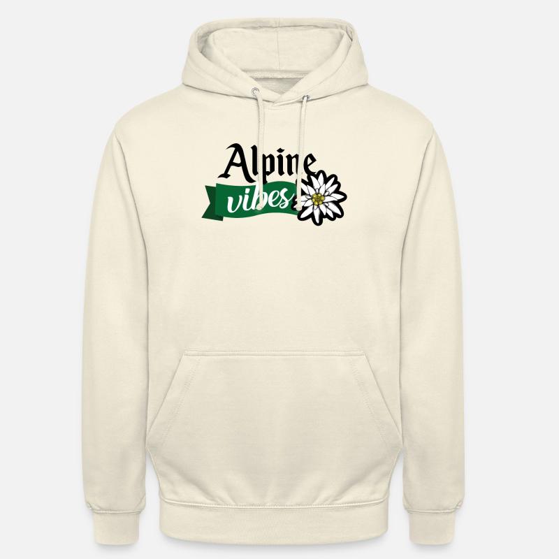 Wibes alpines - Sweat-shirt à capuche unisexe - vanille