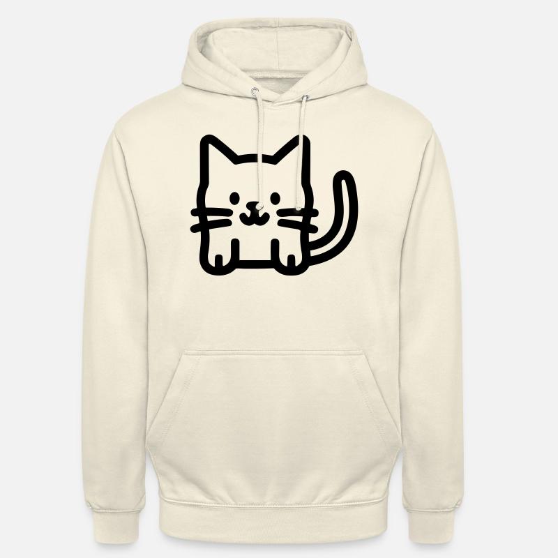chat - Sweat-shirt à capuche unisexe - vanille