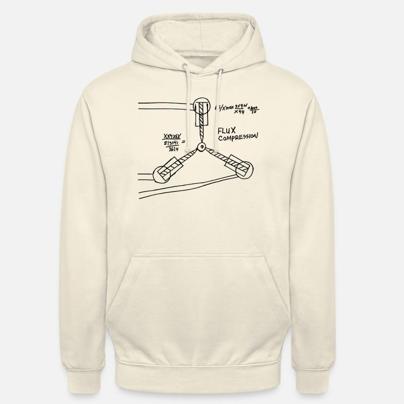 Flux Compression - Sweat-shirt à capuche unisexe - vanille