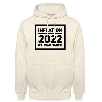 Inflation 2022 - Unisex Hoodie - Vanille-Milchshake - Vorne - Alina (178cm) & Michal (187cm)