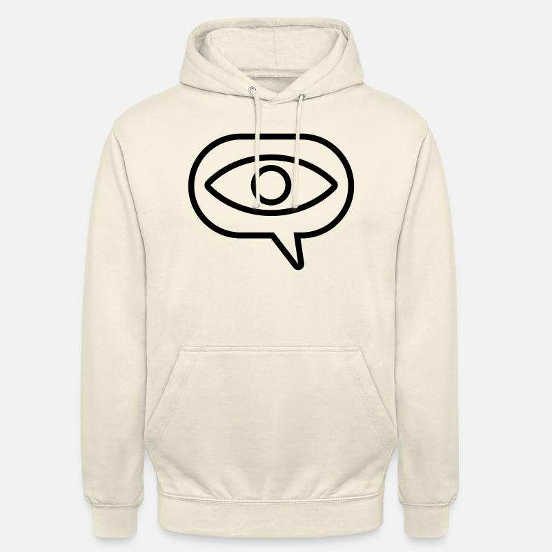 Visual Vision Eye Speech Bubble - Unisex Hoodie - vanilla
