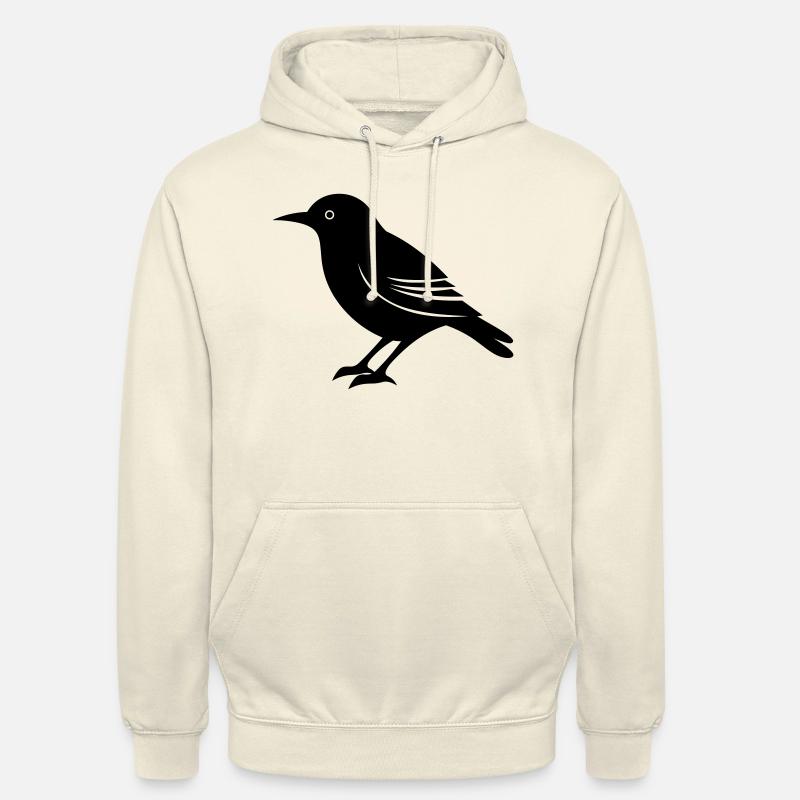 Oiseau - Sweat-shirt à capuche unisexe - vanille