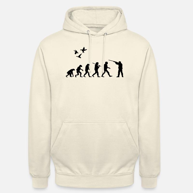 Evolution chasseur - Sweat-shirt à capuche unisexe - vanille