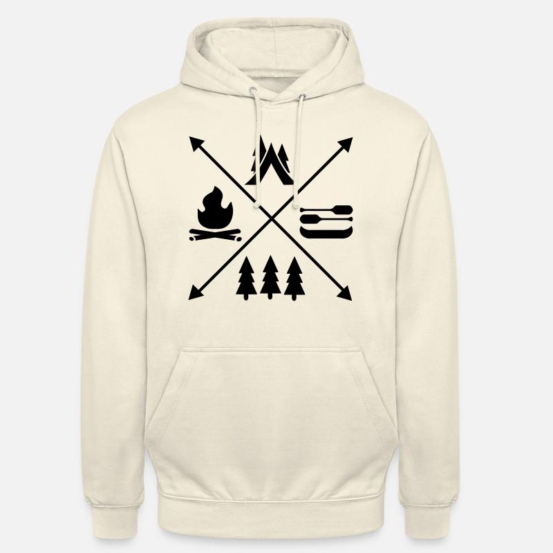 Camping - Sweat-shirt à capuche unisexe - vanille