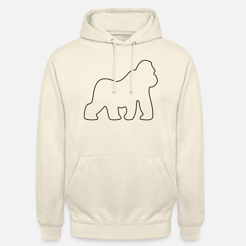 Gorilla, Silverback, Monkey, Monkey, Gorillas, - Unisex Hoodie - vanilla