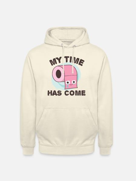 Carta igienica "Il mio tempo è arrivato", divertente scherzo wc - Felpa con cappuccio unisex - milkshake