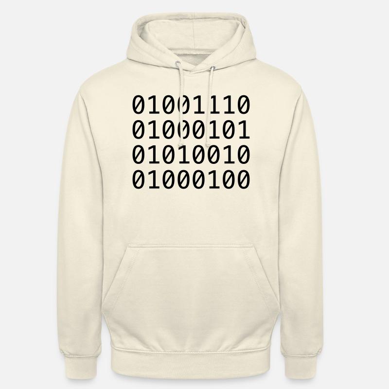 Code binaire (NERD) - Sweat-shirt à capuche unisexe - vanille
