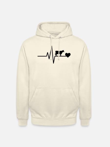 t Kuhbauer Herzschlag - Unisex Hoodie - Vanille-Milchshake