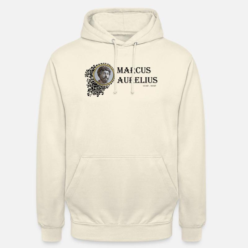 Marcus Aurelius gerahmt (schwarzer Text) - Unisex Hoodie - Vanille-Milchshake