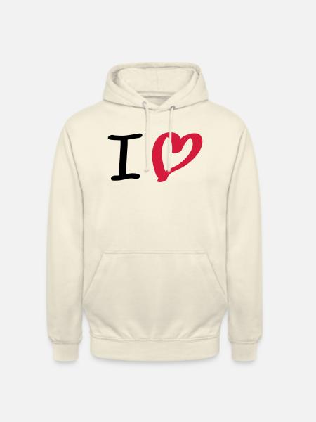 i love - Unisex Hoodie - vanilla