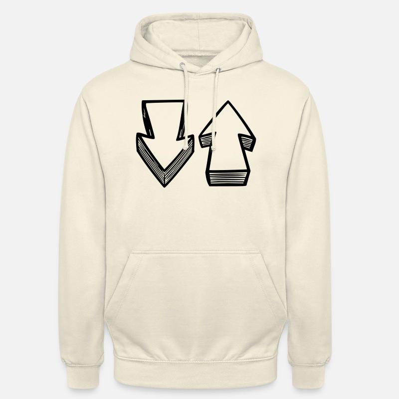 Pfeil auf ab - Unisex Hoodie - Vanille-Milchshake