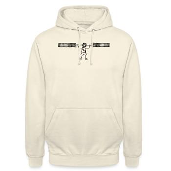 strong - Unisex Hoodie - Vanille-Milchshake - Vorne - Alina (178cm) & Michal (187cm)
