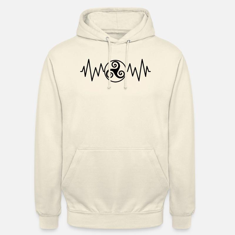 Triskel Herzfrequenz - Unisex Hoodie - Vanille-Milchshake