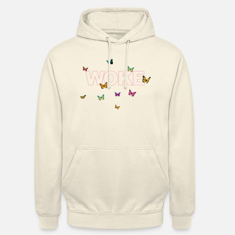 Autodérision : WOKE - Sweat-shirt à capuche unisexe - vanille