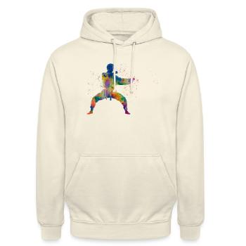 Karaté-art martial - Sweat-shirt à capuche unisexe - vanille - Devant - Alina (178cm) & Michal (187cm)
