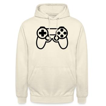 Video game controller - Unisex Hoodie - vanilla - Front - Alina (178cm) & Michal (187cm)