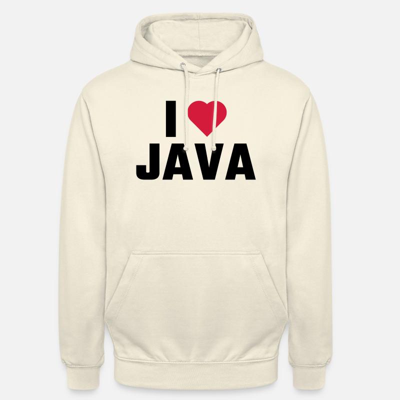 J'aime java - Sweat-shirt à capuche unisexe - vanille