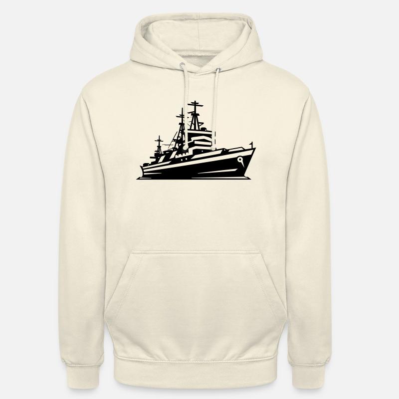 Bateau de combat - Sweat-shirt à capuche unisexe - vanille