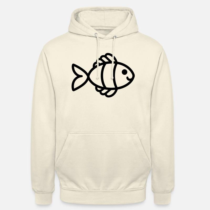 poisson - Sweat-shirt à capuche unisexe - vanille