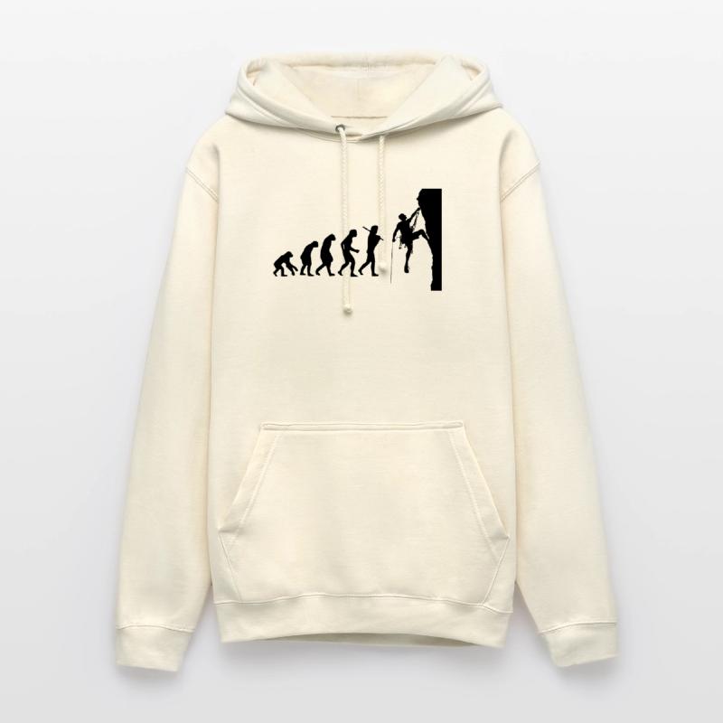 Klettern Kletterer Climbing Evolution Geschenk Unisex Hoodie