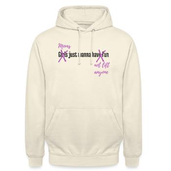 Les mamans veulent juste ne soulever personne - Sweat-shirt à capuche unisexe - vanille - Devant - Alina (178cm) & Michal (187cm)