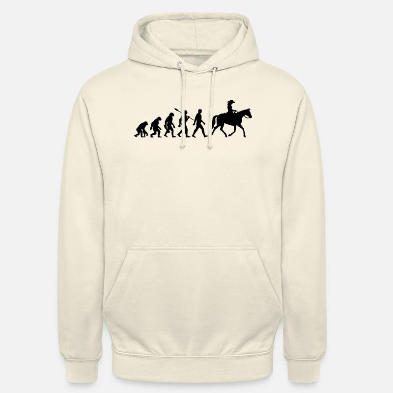 Evolution - Équitation - Équitation Western - Sweat-shirt à capuche unisexe - vanille