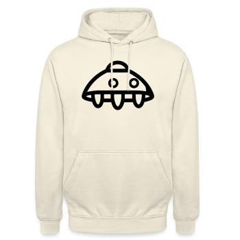fliegende Untertasse - Unisex Hoodie - Vanille-Milchshake - Vorne - Alina (178cm) & Michal (187cm)