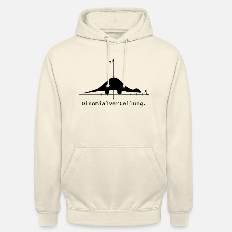 Dinomial Distribution: Dino meets Math - Unisex Hoodie - Vanille-Milchshake