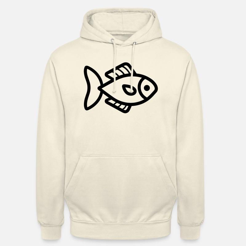 Poisson - Sweat-shirt à capuche unisexe - vanille