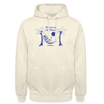 Find me at the beach - Blue - Unisex Hoodie - Vanille-Milchshake - Vorne - Alina (178cm) & Michal (187cm)