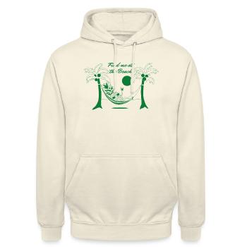 Find me at the beach - Green - Unisex Hoodie - Vanille-Milchshake - Vorne - Alina (178cm) & Michal (187cm)