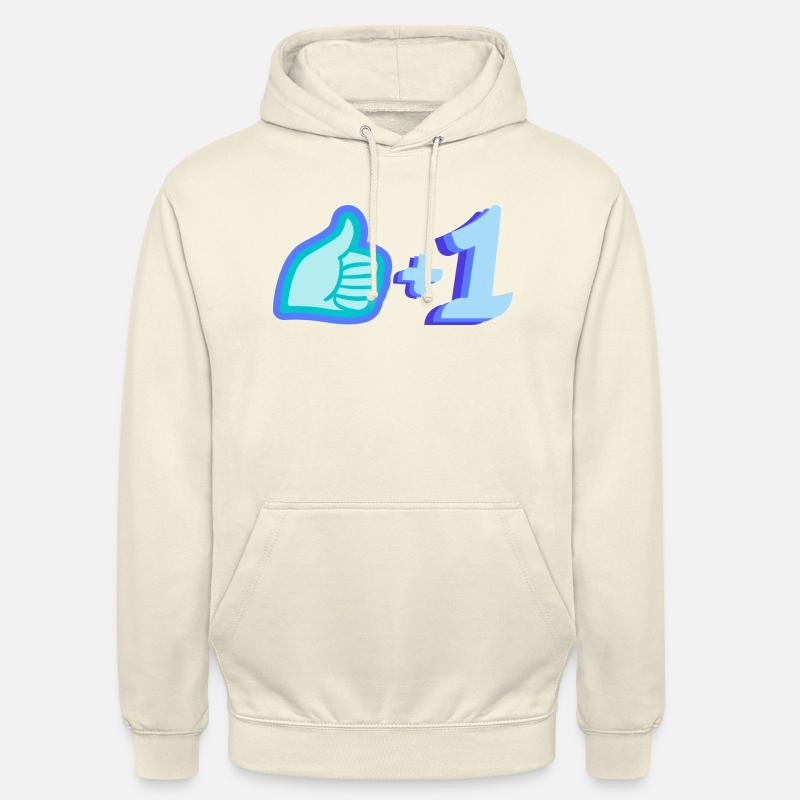 +1 like - Sweat-shirt à capuche unisexe - vanille