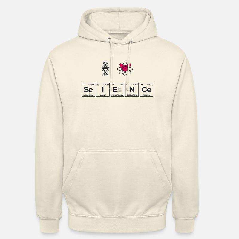 I LOVE SCIENCE - Elemente Perdiodensystem - Unisex Hoodie - Vanille-Milchshake