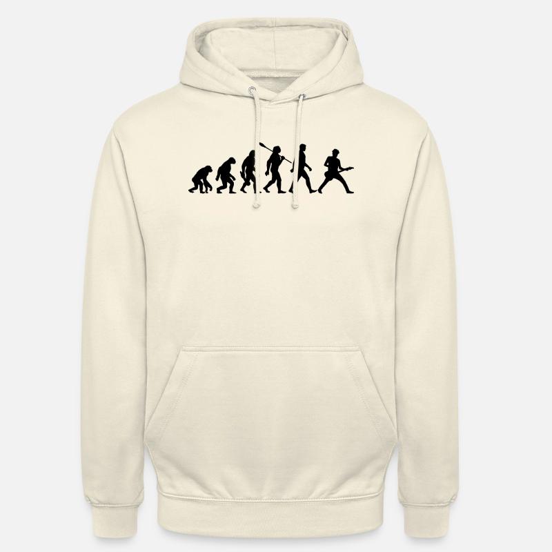 Evolution Guitariste Musicien Rock - Sweat-shirt à capuche unisexe - vanille
