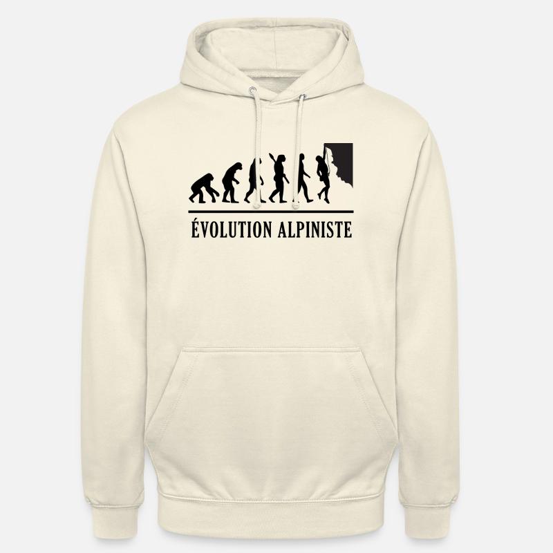 Évolution Alpinisme - Evolution Alpiniste - Sweat-shirt à capuche unisexe - vanille