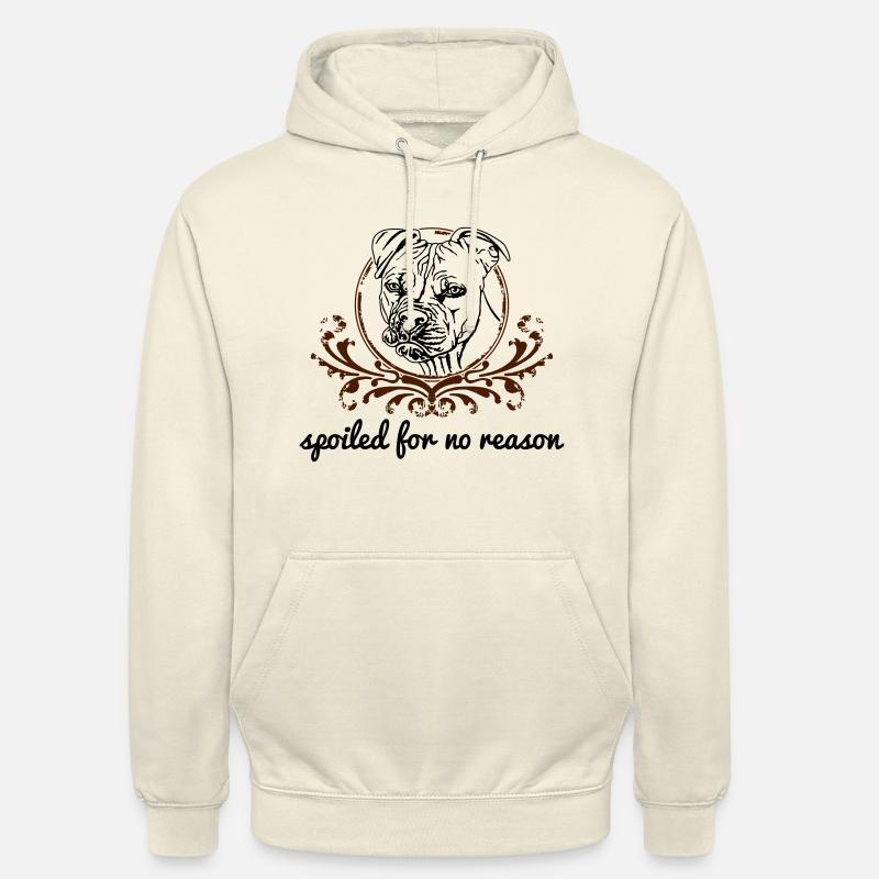 Gâté sans raison Pitbull - Sweat-shirt à capuche unisexe - vanille