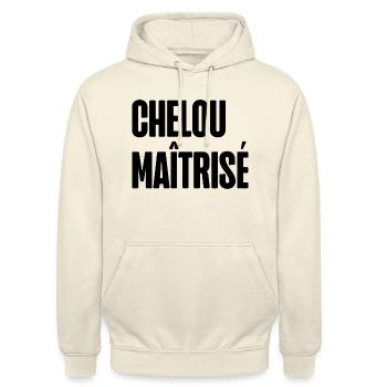 chelou maîtrisé - Sweat-shirt à capuche unisexe - vanille - Devant - Alina (178cm) & Michal (187cm)