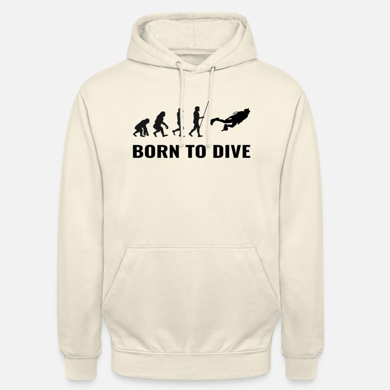Taucher Tauchen Evolution Coole Sprüche - Unisex Hoodie - Vanille-Milchshake