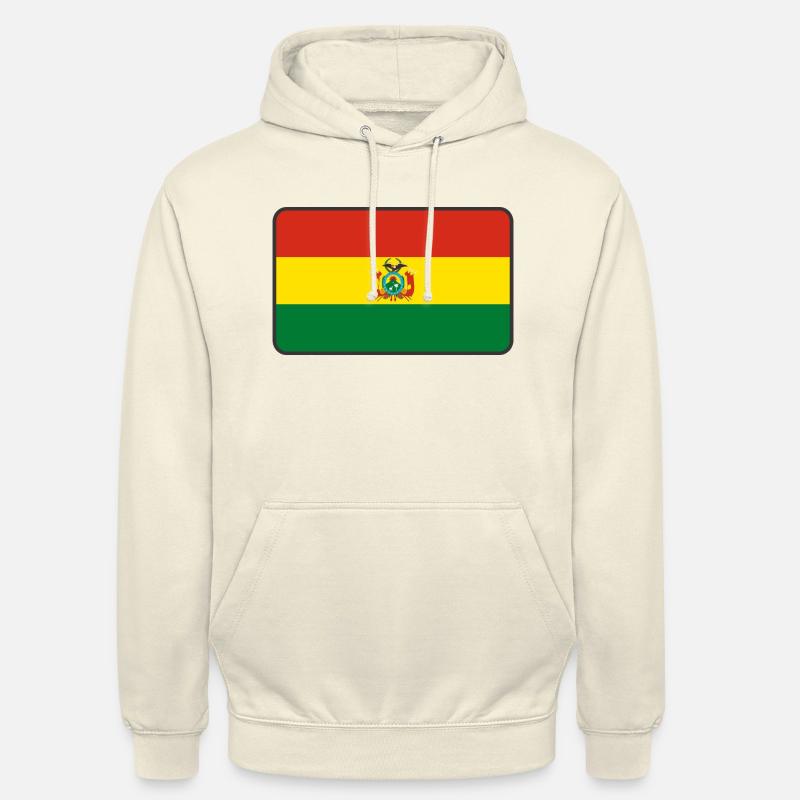 Flaggenvignette oder Logo von Bolivien - Unisex Hoodie - Vanille-Milchshake