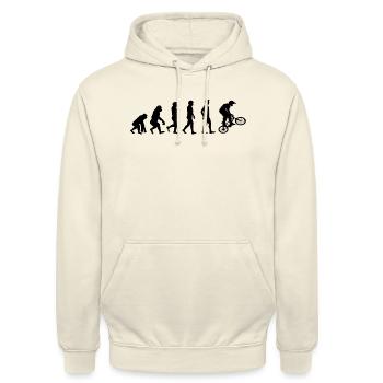 Évolution du BMX - Sweat-shirt à capuche unisexe - vanille - Devant - Alina (178cm) & Michal (187cm)