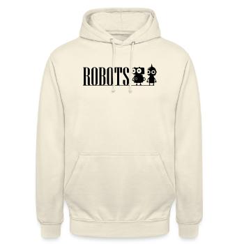 Robots - Unisex Hoodie - vanilla - Front - Alina (178cm) & Michal (187cm)