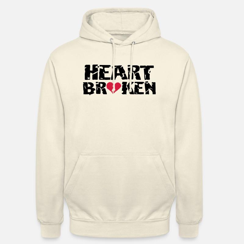 Herz <3Broken - Unisex Hoodie - Vanille-Milchshake